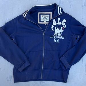 Navy Blue American Living Vintage Men's Large Zip Up Sweatshirt